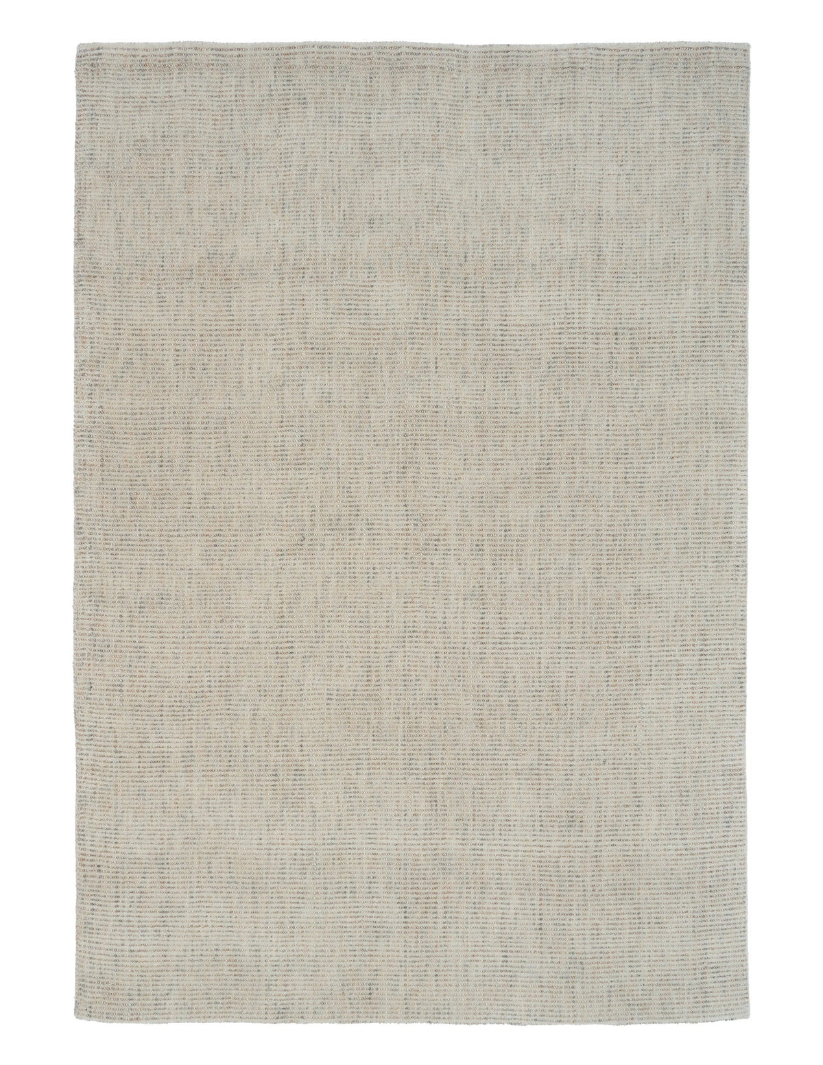 Light gray woven square area rug with speckled texture and clean edges