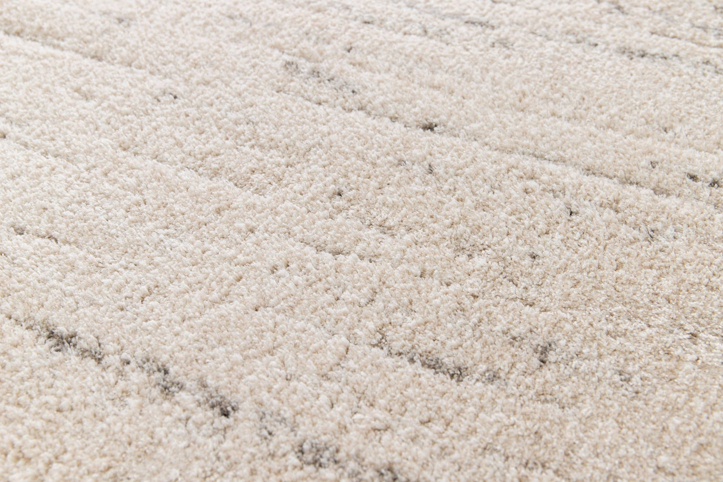 Close-up of off-white rug pile showing dense, speckled fiber texture | Odessa 64604 562 Modern Abstract Polypropylene Area Rug - Rugs Point Australia
