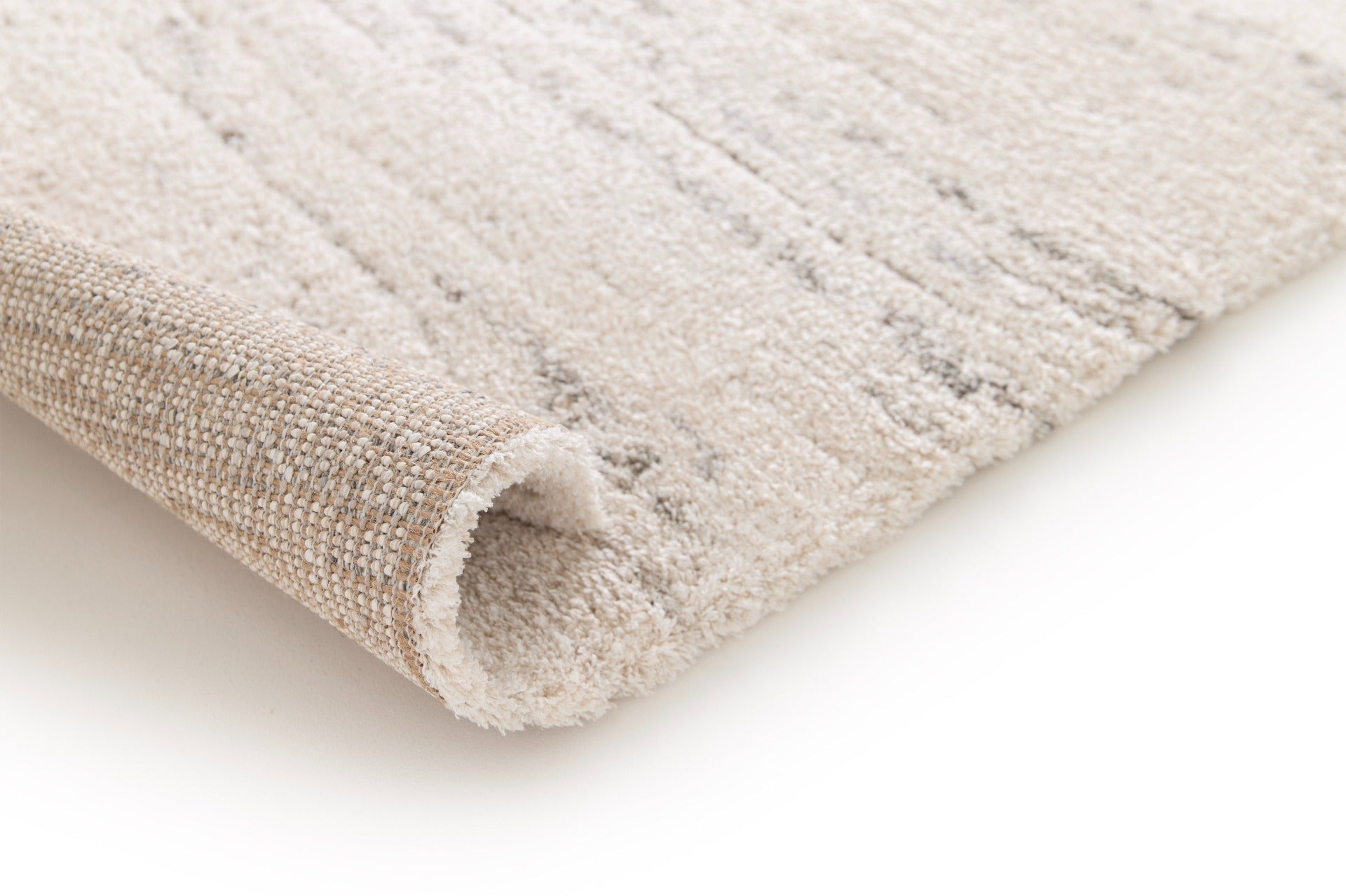 Off-white textured rug with tightly woven edge and visible looped pile | Odessa 64604 562 Modern Abstract Polypropylene Area Rug - Rugs Point Australia