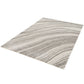 Light gray and dark gray striped area rug with flat, woven look | Odessa 64607 382 Modern Abstract Living Room Rug - Rugs Point Australia