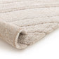 Beige area rug corner with striped pattern and stitched edge detail | Odessa 64607 561 Modern Polypropylene Area Rug - Rugs Point Australia