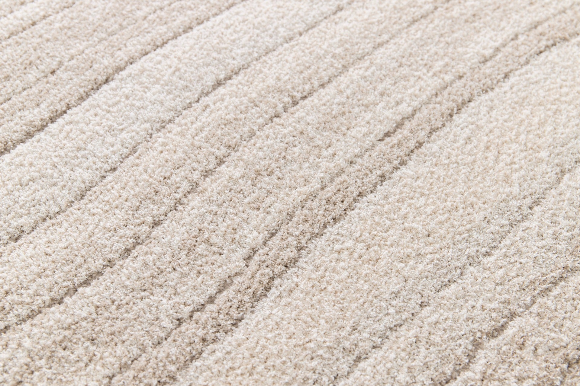 Cream-beige area rug texture with fine stripe pattern detail | Odessa 64607 561 Modern Polypropylene Area Rug - Rugs Point Australia