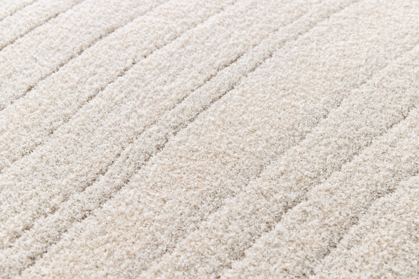 Light beige rug surface with dense low-pile diagonal stripe texture | Odessa 64607 571 Modern Abstract Floor Rug - Rugs Point Australia