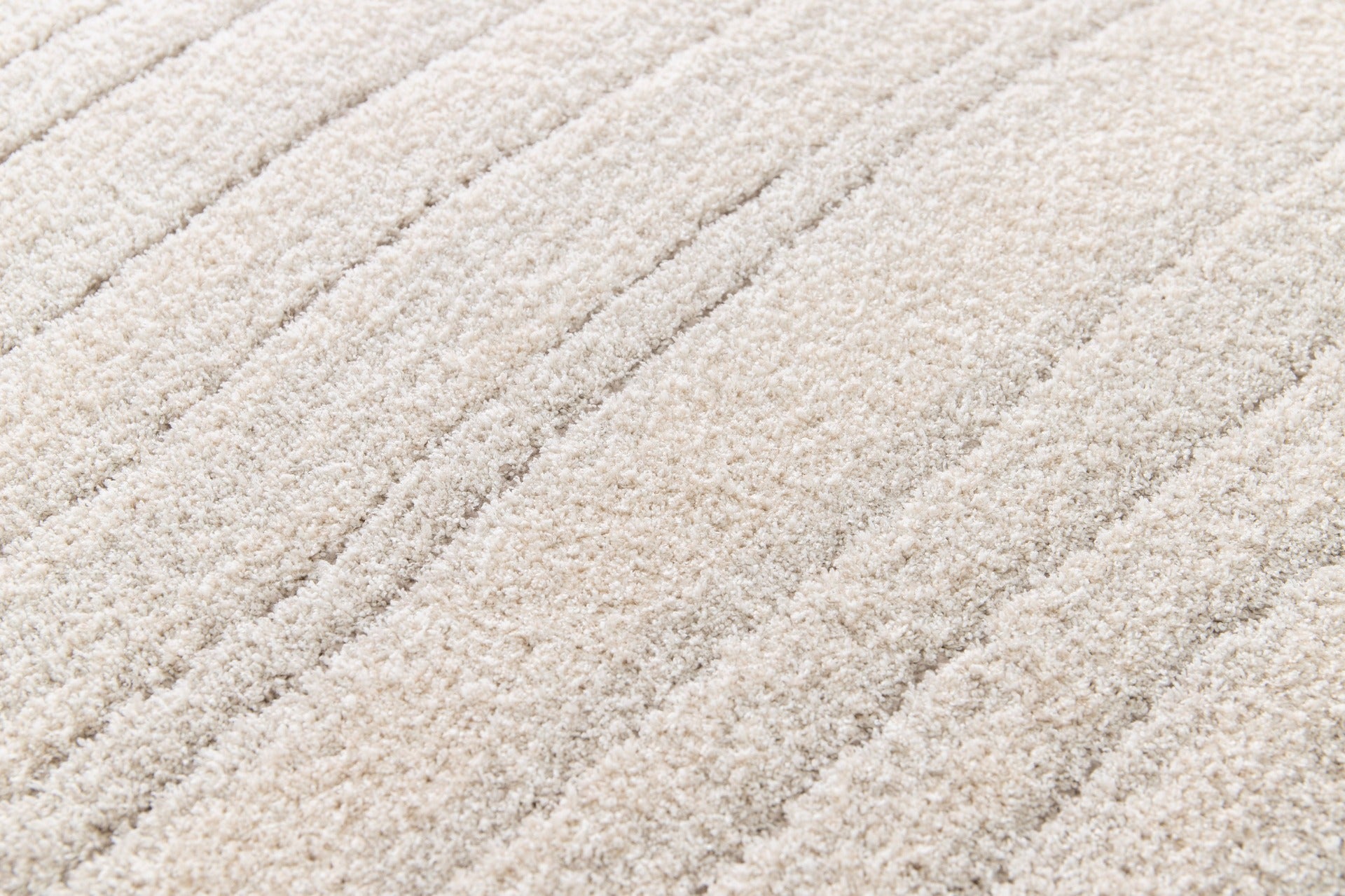 Light beige rug surface with dense low-pile diagonal stripe texture | Odessa 64607 571 Modern Abstract Floor Rug - Rugs Point Australia