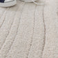 Light beige area rug with low pile and subtle diagonal stripe texture | Odessa 64607 571 Modern Abstract Floor Rug - Rugs Point Australia