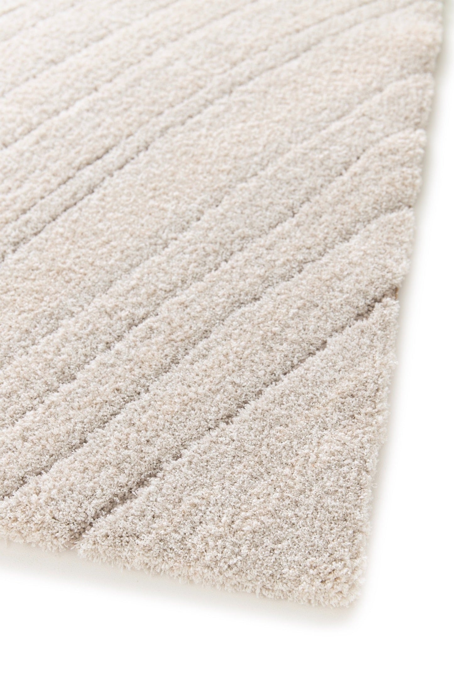 Light beige area rug with densely textured diagonal stripe pattern | Odessa 64607 571 Modern Abstract Floor Rug - Rugs Point Australia