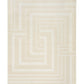 Ozlo ecru patterned area rug square design on light background