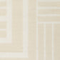 Ozlo ecru patterned area rug corner with Greek key border