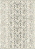 Ivory traditional area rug with ornate damask pattern in blue and green | Prudence Traditional cheap Rug 17201 Ivory Modern Polypropylene Area Rug - Rugs Point Australia