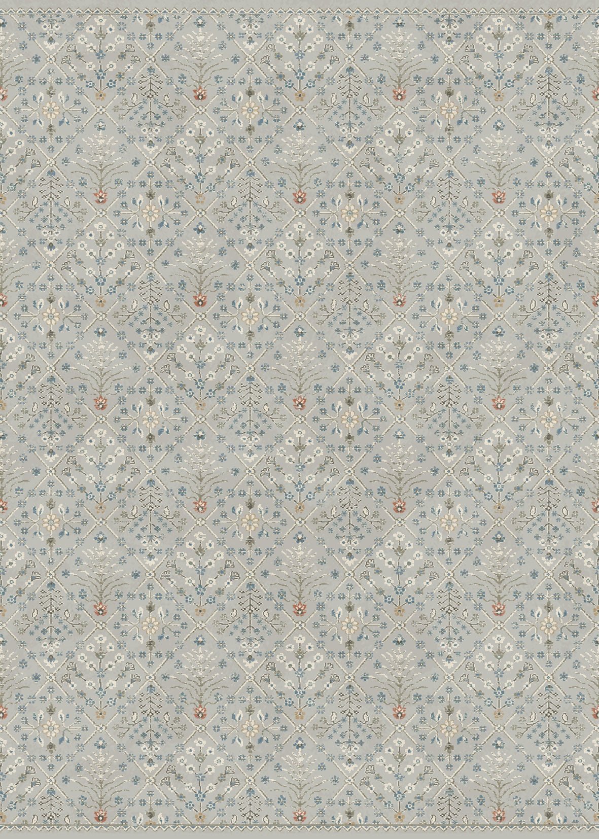 Traditional rug with peach and cream pattern on light background | Prudence Traditional Rug 17201 Peach Cream Vintage Traditional Living Room Rug - Rugs Point Australia