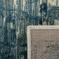 Rug edge close-up with stitched binding and woven backing | Raffia 7444 Sky Modern Polypropylene Area Rug - Rugs Point Australia