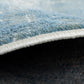 Rug corner close-up showing white binding and blue pile | Raffia 7444 Sky Modern Polypropylene Area Rug - Rugs Point Australia