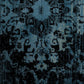 Raffia floor rug close-up with dark blue mottled texture and abstract motifs | Raffia Floor Rug 7444 Ink Modern Abstract Living Room Rug - Rugs Point Australia