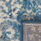 Rug corner with sky blue border and tightly woven edge binding detail | Raffia Rug 0444 Sky Textured Woven Floor Rug - Rugs Point Australia