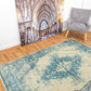 Raffia Rug 2367 Blue colour.