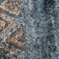 Close-up of blue rug texture with scattered beige diamond motif | Raffia Rug 2367 Blue colour Modern Abstract Floor Rug - Rugs Point Australia