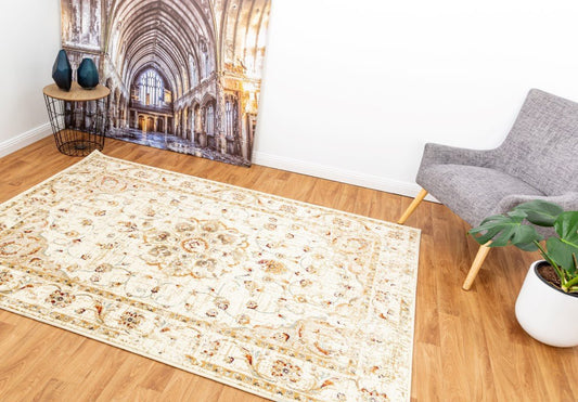 Ivory patterned rug mat in a room with visible borders and flat woven texture | Raffia Rug mat 1332 Ivory Textured Woven Floor Rug - Rugs Point Australia