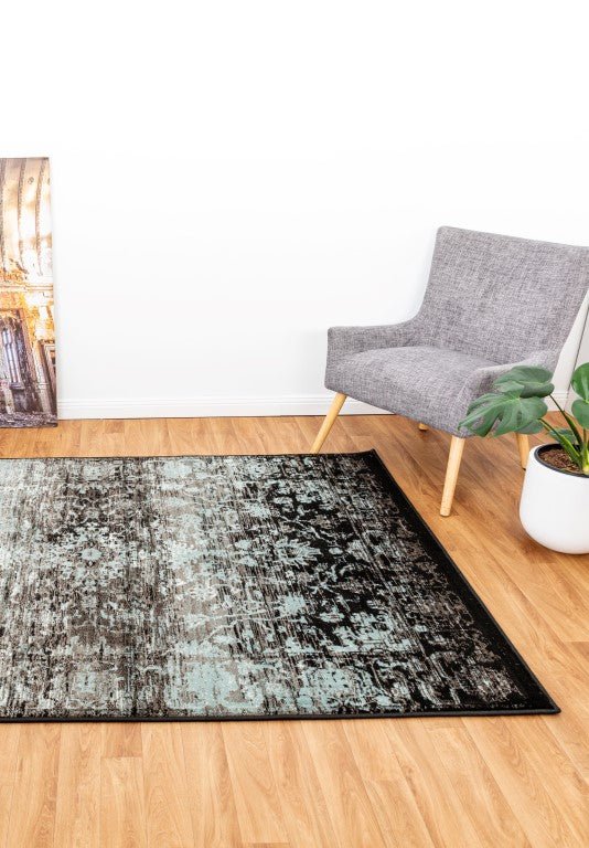 Raffia Multi-purpose Rug 7444 Black.