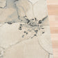 Beige area rug with blue-gray abstract floral pattern | Reims  Floral Beige Modern Belgian Recycled Polyester Area Rug Modern Abstract Floor Rug - Rugs Point Australia