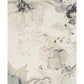 Square beige rug with blue-gray botanical floral pattern | Reims  Floral Beige Modern Belgian Recycled Polyester Area Rug Modern Abstract Floor Rug - Rugs Point Australia