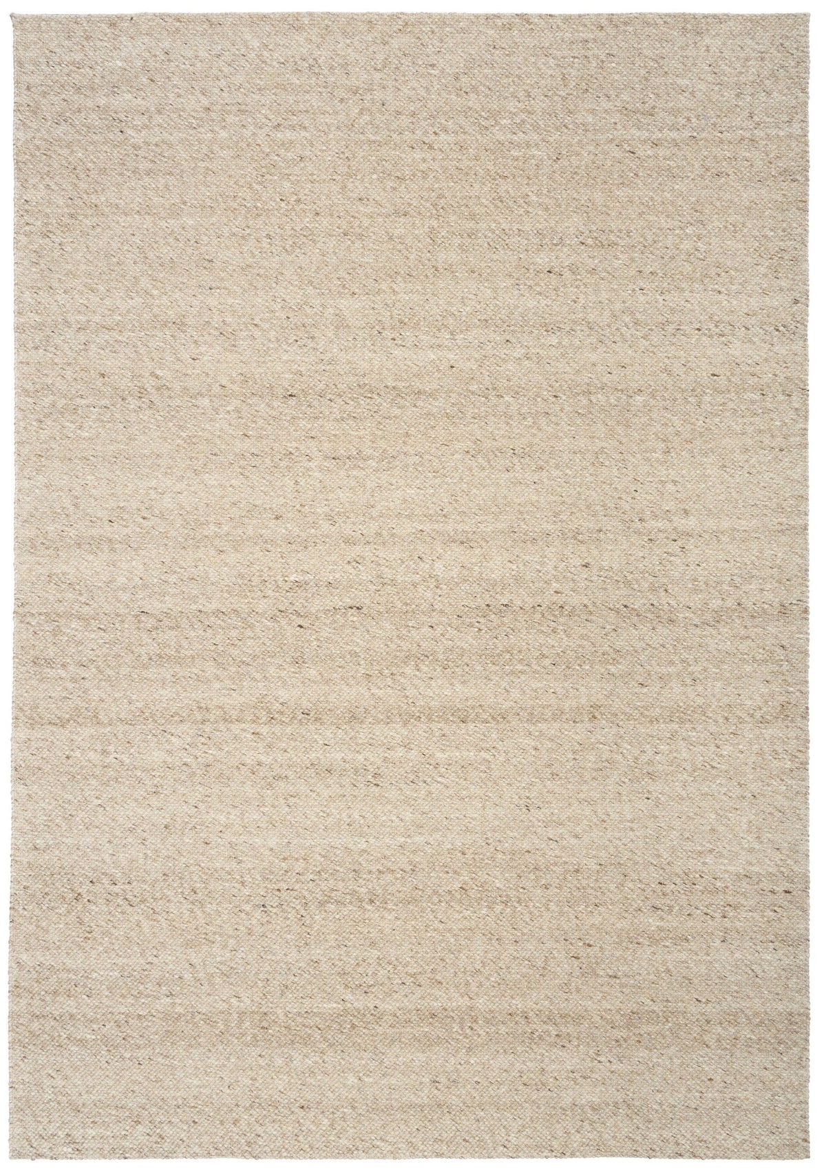 SAVOY BROWN beige rug rectangle, uniform texture with neat stitched finish