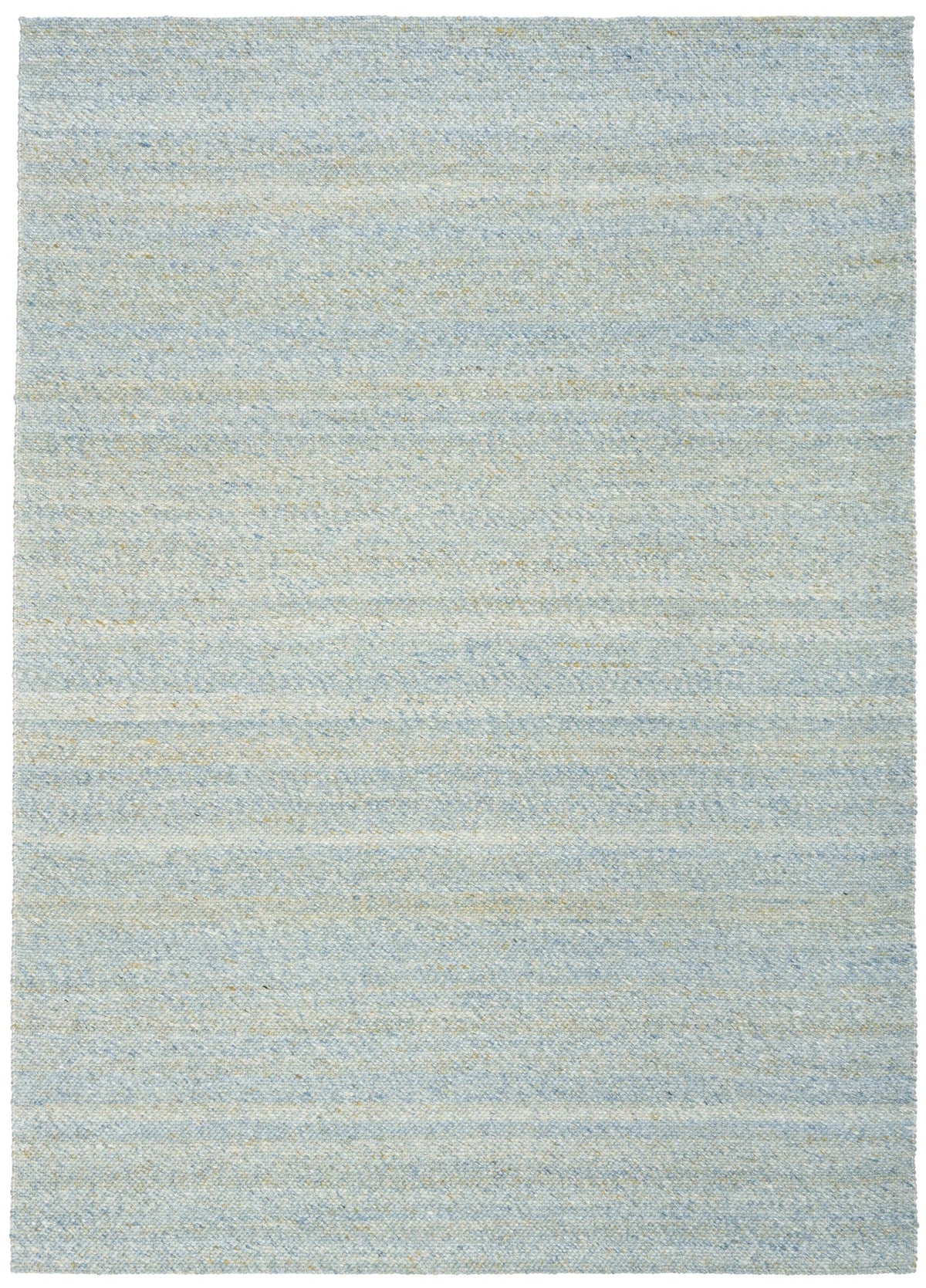 Rectangular light blue textured area rug with short pile, photographed flat for full view.