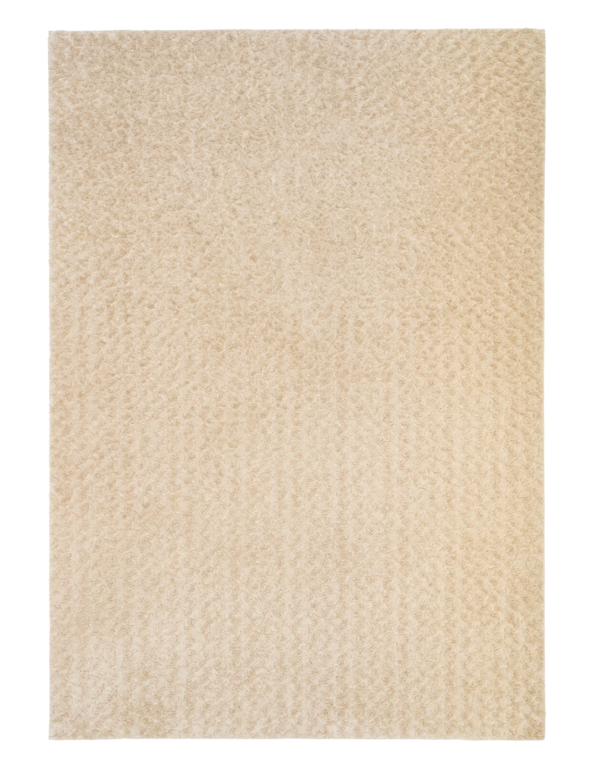 Sherpa rug 1264 58, cream shag with dense curly pile