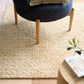 Cream shag rug 1264 58, dense curly texture across surface