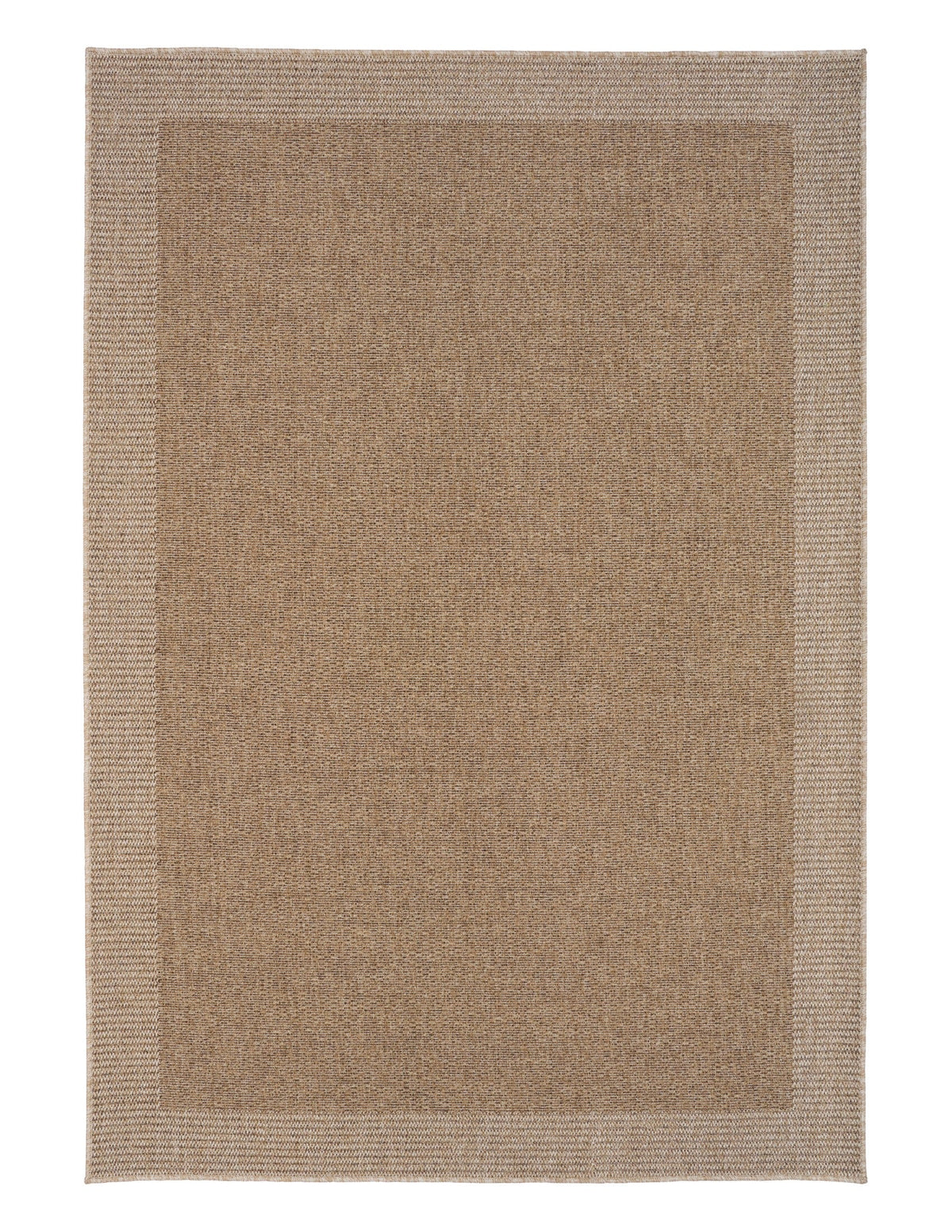 Solara 49092 Natural rug, beige woven surface and finished edge