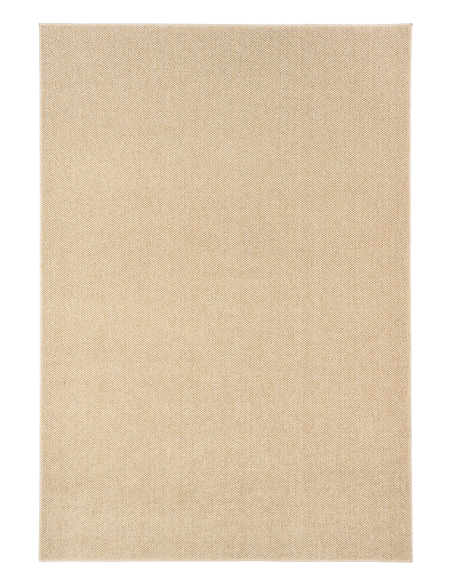 Beige area rug sample with flat woven texture, no visible pattern