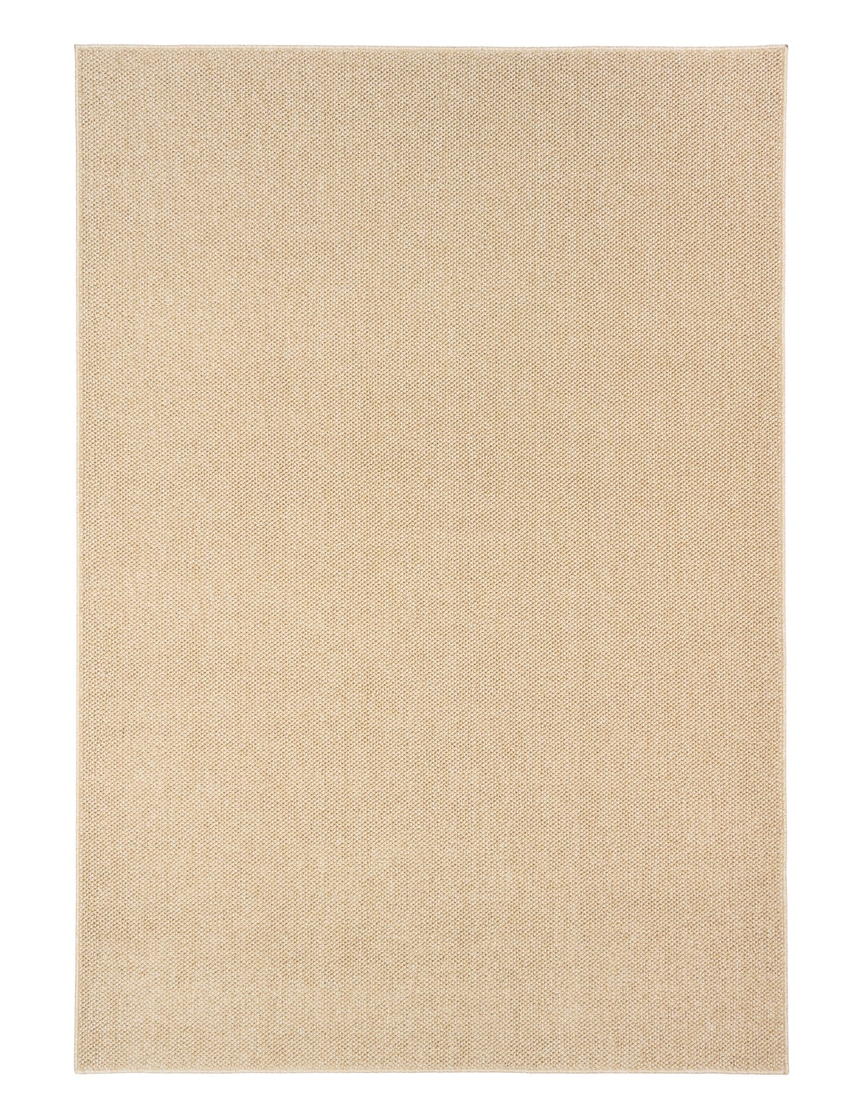Beige area rug sample with flat woven texture, no visible pattern