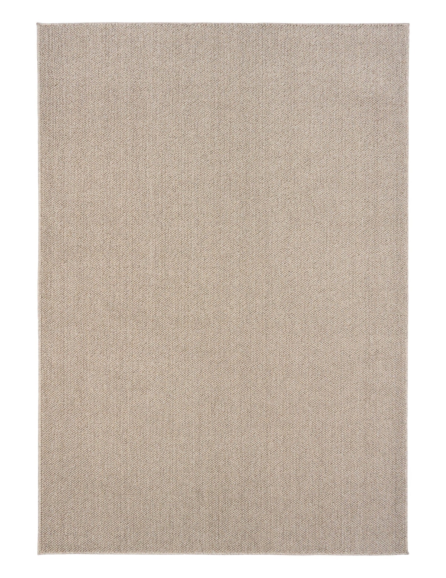 Light brown textured area rug with plain woven square design