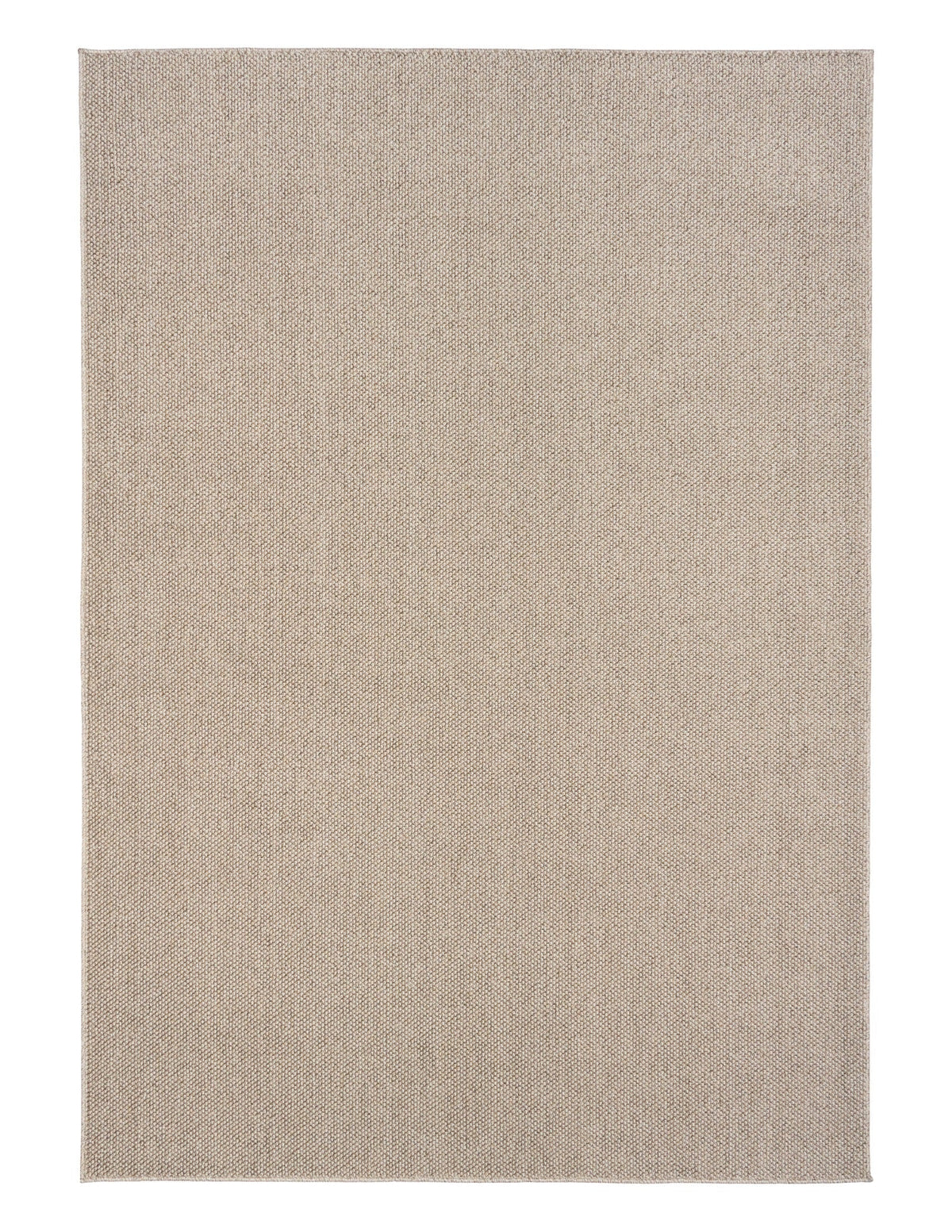 Light brown textured area rug with plain woven square design