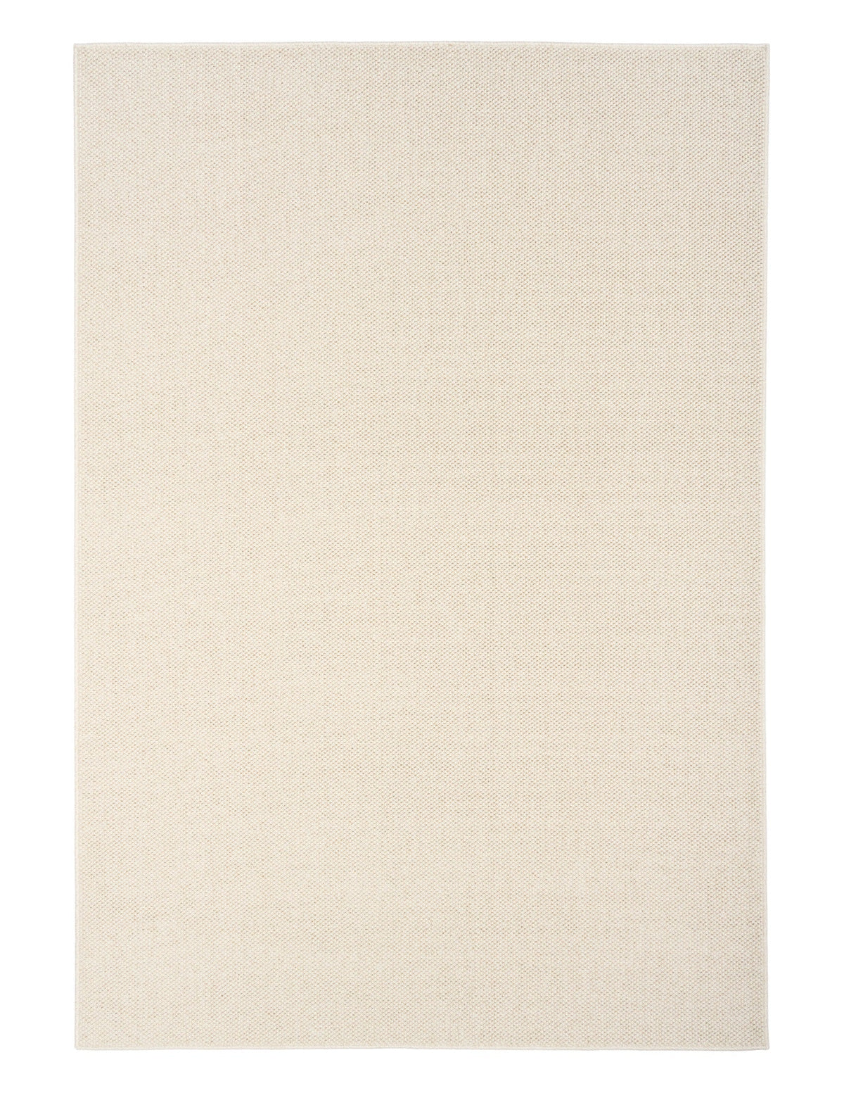 Cream fabric rug swatch with uniform weave and low pile