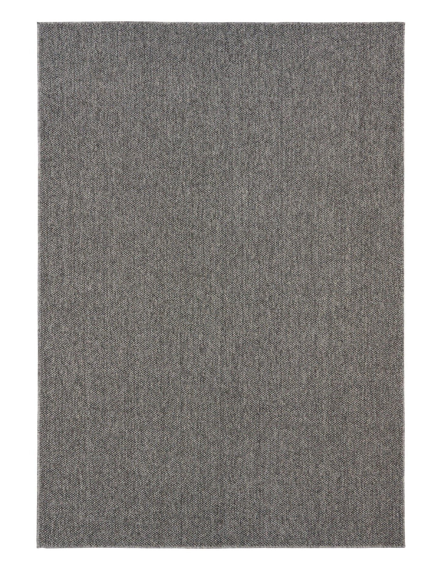 Grey area rug sample with smooth, tightly woven surface