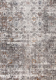 Victoria rug with ornate geometric distressed pattern in gray, beige, and muted jewel tones | Victoria Rug 5501 Jewel Vintage Traditional Living Room Rug - Rugs Point Australia