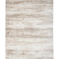 Bone cream area rug with distressed horizontal stripe texture, flat lay