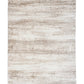 Bone cream area rug with distressed horizontal stripe texture, flat lay