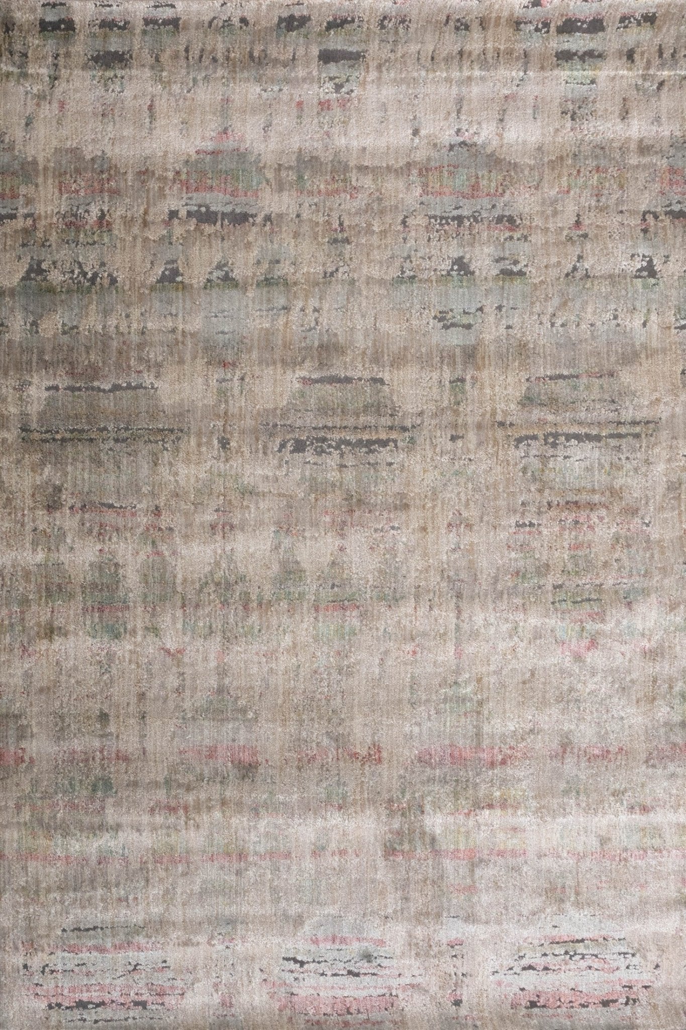 Faded distressed abstract rug with beige, gray, and muted red specks, flat weave | Zarita Rug 561 GC3 Modern Polypropylene Area Rug - Rugs Point Australia
