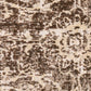 Close-up of ash grey and off-white distressed abstract rug pattern