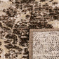 Rug border and pile texture in ash grey with off-white speckled distressed pattern