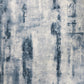 Zoe Printed modern medium Rug Bluestone.