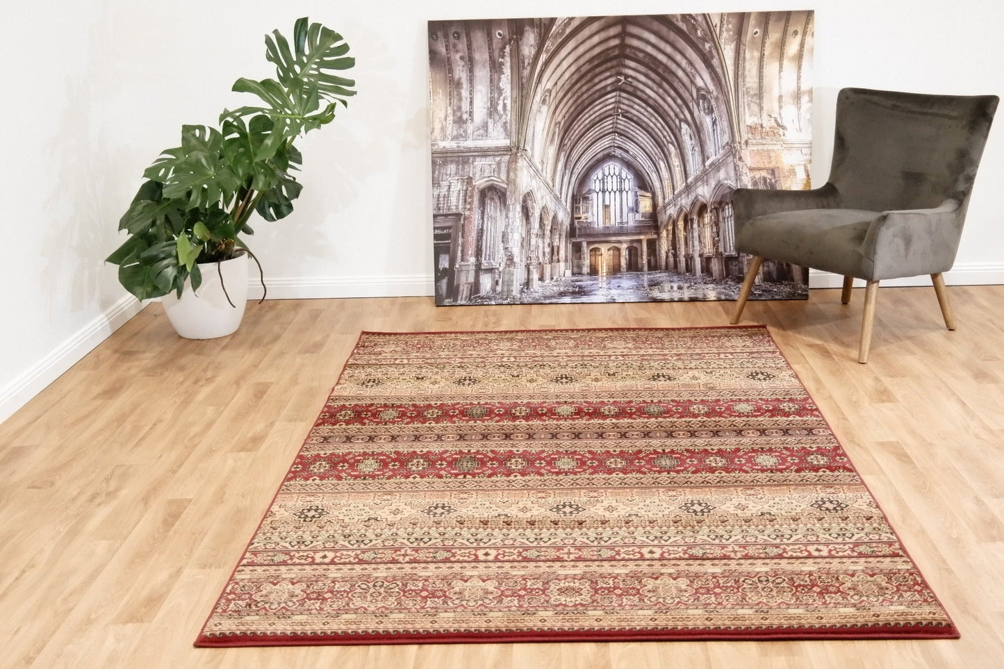 Afghan Traditional Rug Red.