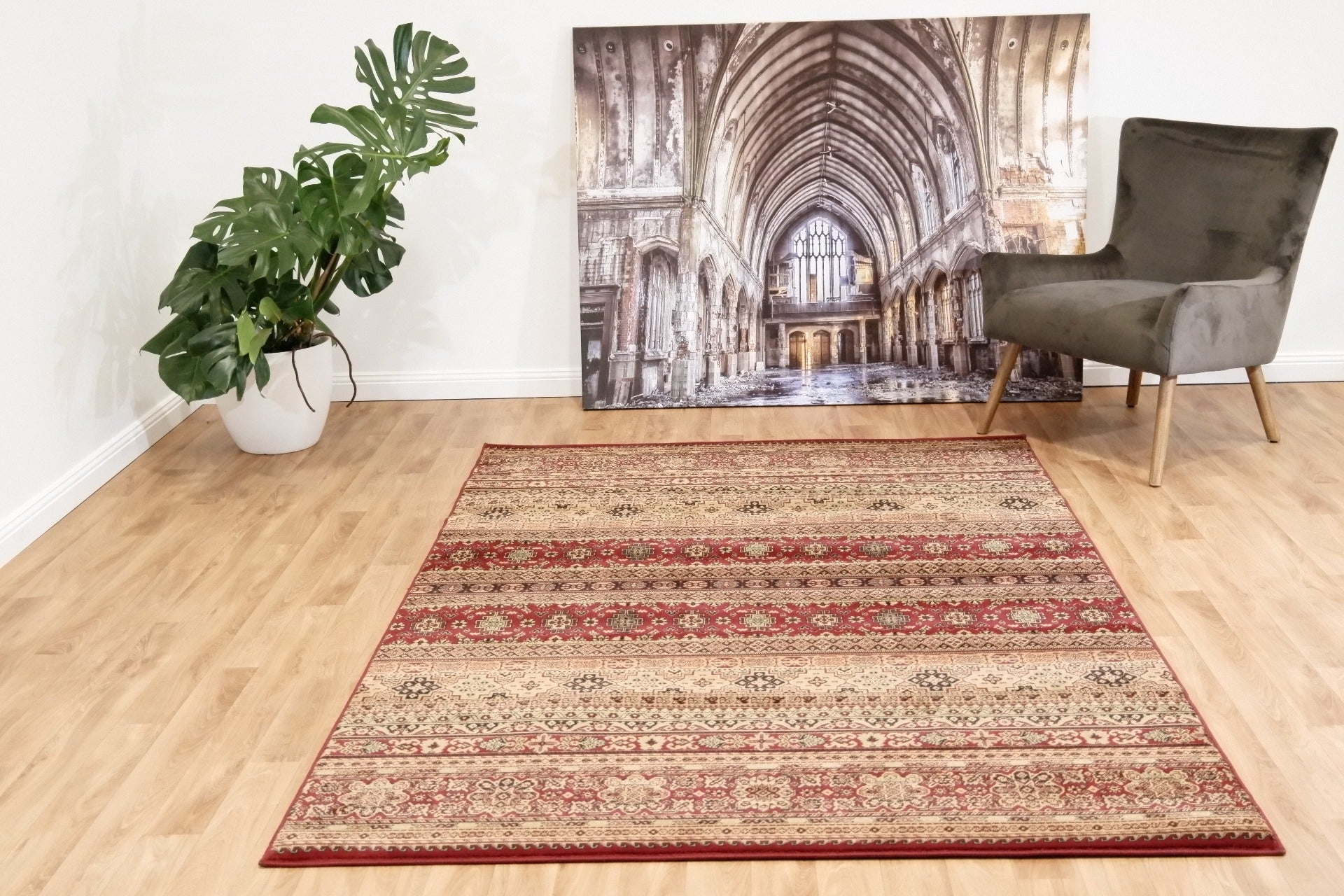 Afghan Traditional Rug Red.
