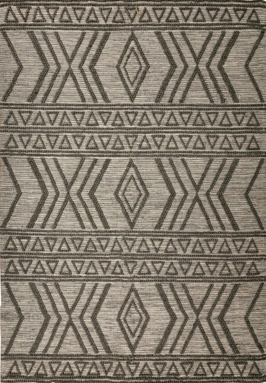 Anita  modern wool floor Rug Charcoal 10205.