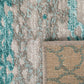 Grey and blue area rug, sleek design for contemporary room settings