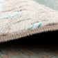 Grey and blue area rug, sleek design for contemporary room settings