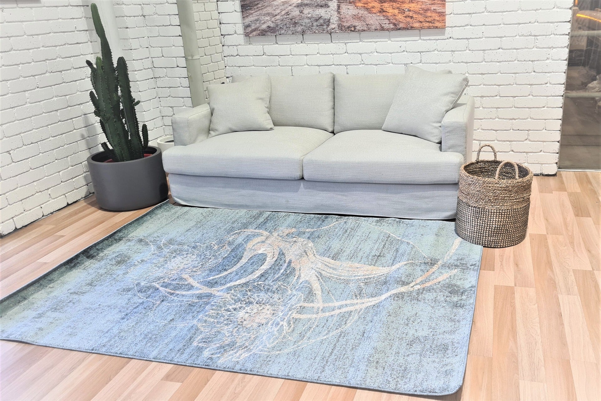 Dream Modern Area Rug Blue.